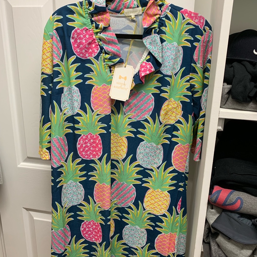 NWT Simply Southern pineapple dress